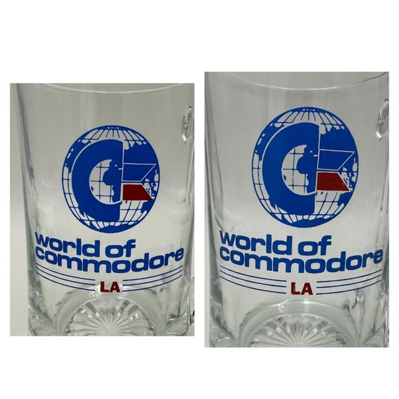 2 Vintage 1989 World Of Commodore Expo Los Angeles 12 oz Beer Mugs - Picture 11 of 12